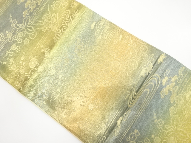 7469172: JAPANESE KIMONO / ANTIQUE FUKURO OBI / SILK / WOVEN